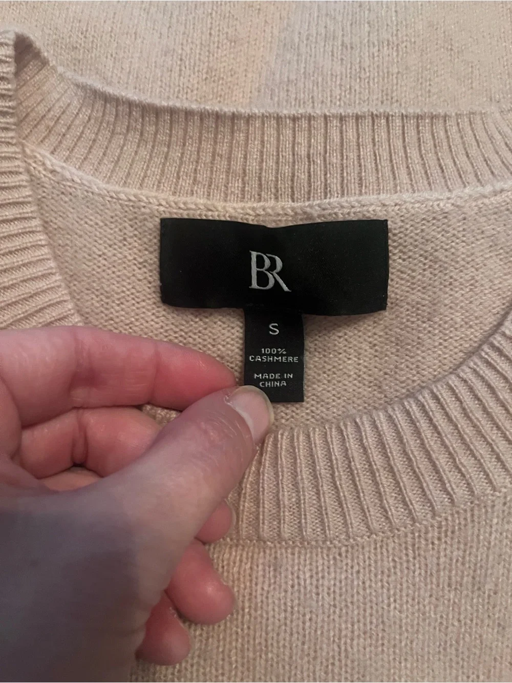 BANANA REPUBLIC Caro Oversized Lightweight 100% Cashmere Sweater Blush Pink Sz S